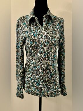 NWOT - ROSETTA GETTY Luxurious Multicolor Abstract Pattern Shirt - 6 US - $1000